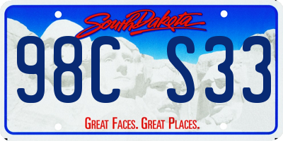 SD license plate 98CS33