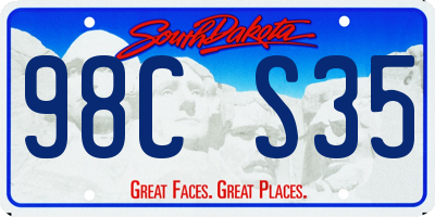 SD license plate 98CS35