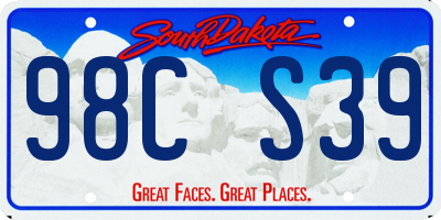 SD license plate 98CS39