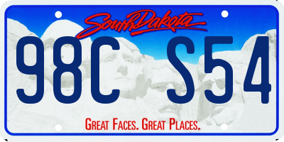 SD license plate 98CS54