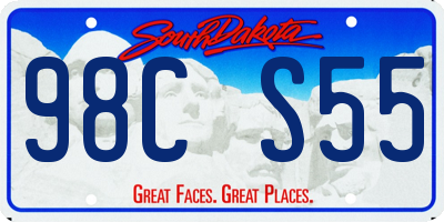 SD license plate 98CS55