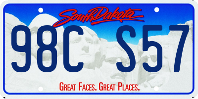 SD license plate 98CS57
