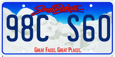 SD license plate 98CS60