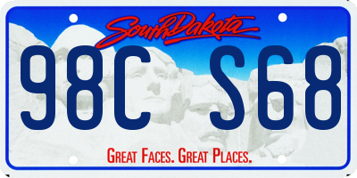 SD license plate 98CS68
