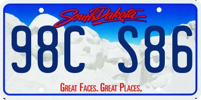 SD license plate 98CS86