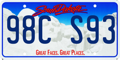 SD license plate 98CS93