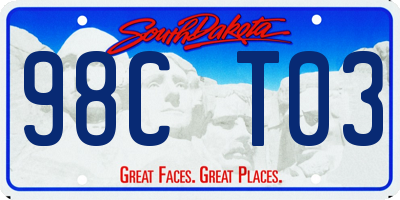 SD license plate 98CT03