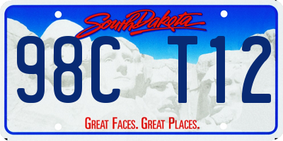 SD license plate 98CT12