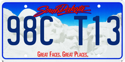 SD license plate 98CT13