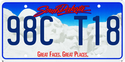 SD license plate 98CT18