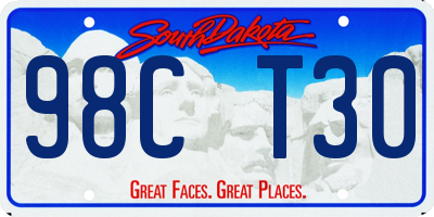 SD license plate 98CT30