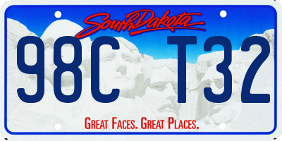 SD license plate 98CT32