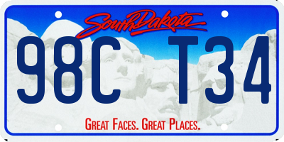 SD license plate 98CT34