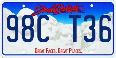 SD license plate 98CT36