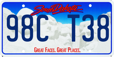 SD license plate 98CT38