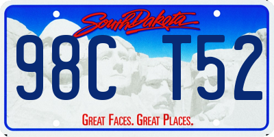 SD license plate 98CT52