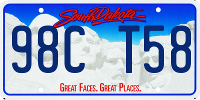 SD license plate 98CT58