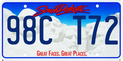 SD license plate 98CT72