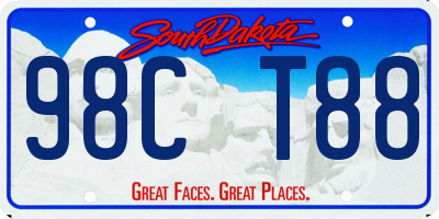 SD license plate 98CT88