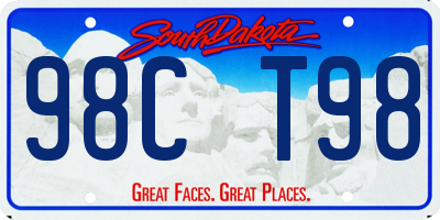 SD license plate 98CT98