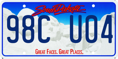 SD license plate 98CU04