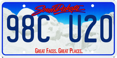 SD license plate 98CU20