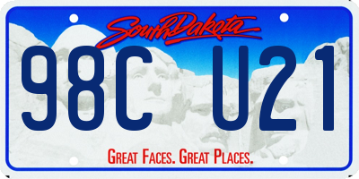 SD license plate 98CU21
