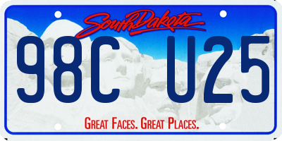 SD license plate 98CU25