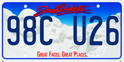 SD license plate 98CU26