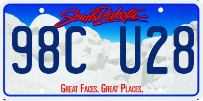 SD license plate 98CU28