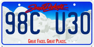 SD license plate 98CU30