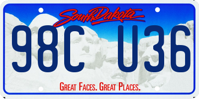 SD license plate 98CU36