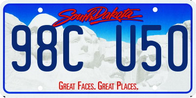 SD license plate 98CU50