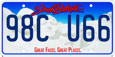 SD license plate 98CU66