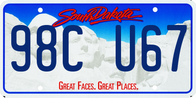 SD license plate 98CU67