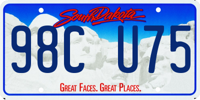SD license plate 98CU75