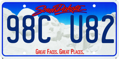 SD license plate 98CU82