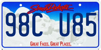 SD license plate 98CU85