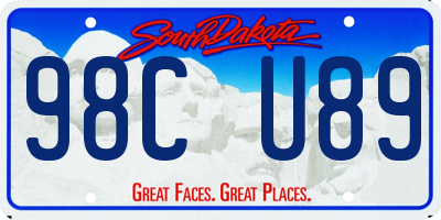 SD license plate 98CU89