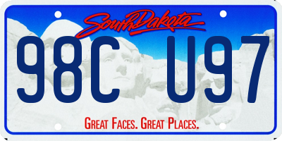 SD license plate 98CU97