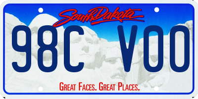 SD license plate 98CV00