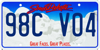 SD license plate 98CV04