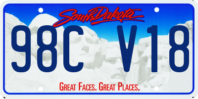 SD license plate 98CV18