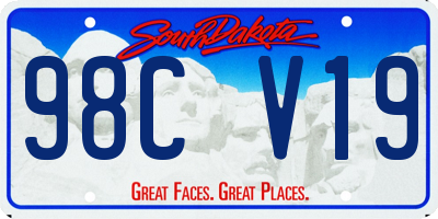 SD license plate 98CV19