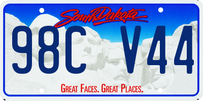 SD license plate 98CV44