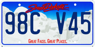 SD license plate 98CV45