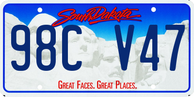 SD license plate 98CV47