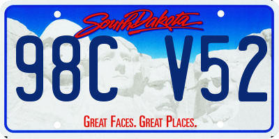 SD license plate 98CV52