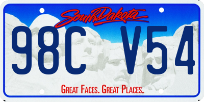 SD license plate 98CV54