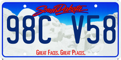 SD license plate 98CV58